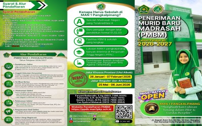 MAN 1 Pangkalpinang Buka PMBM Tahun Ajaran 2026/2027, Ini Jadwal dan Jalurnya