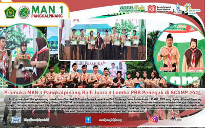 Pramuka MAN 1 Pangkalpinang Raih Juara 1 Lomba PBB Penegak di SCAMP 2025
