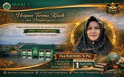 Jejak Pengabdian Tak Pernah Pergi, MAN 1 Pangkalpinang Lepas Purna Tugas Eka Kurniaty